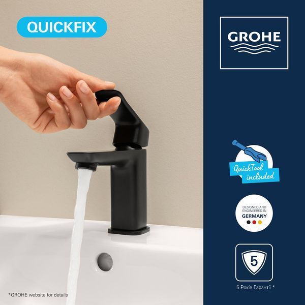 Змішувач для раковини Grohe QuickFix Dice S-Size 1018562430 з донним клапаном CV036196 фото
