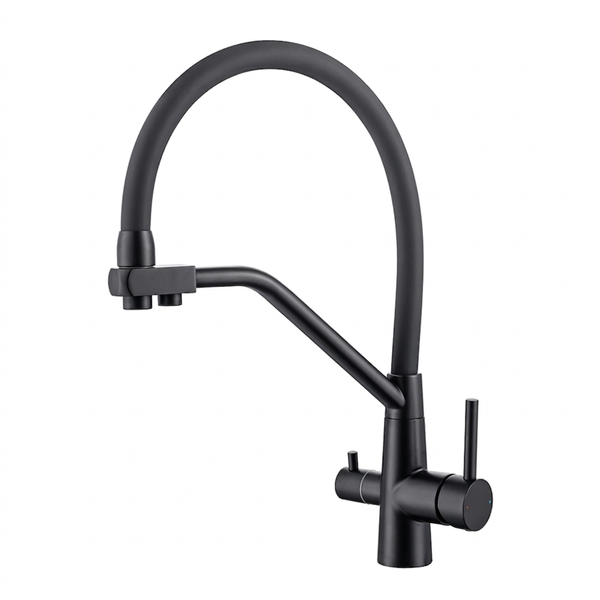 Комплект кухонной мойки Kroner KRP Derby 5050HM PVD ST19 nero SL43822 фото