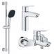 Набір змішувачів 3 в 1 для ванної кімнати Grohe QuickFix Start M-Size UA202301ME CV030618 фото 1