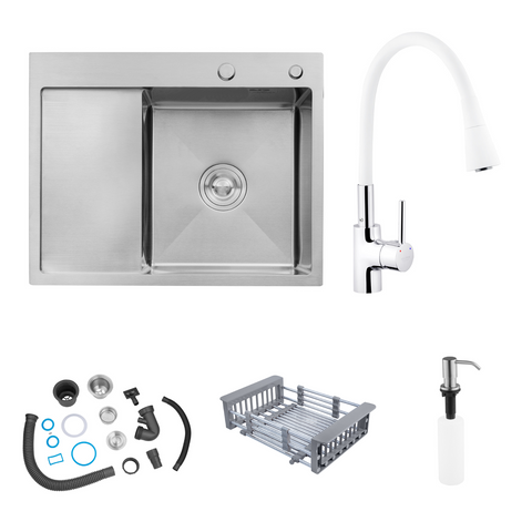 Комплект кухонної мийки KRP C031WHI Geb&uuml;rstet-6350RHM ST131345 фото