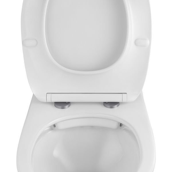 Комплект 4 в 1: Інсталяція Grohe QuickFix Solido 2 в 1 38971000 + Панель змиву для унітаза Grohe QuickFix Even 389662430 + Унітаз безободковий Kroner Oker WHI533536 RIMLESS з сидінням Slim Duroplast /Soft-close /Quick relase KO533536WHIR (38971966243KO53R CV036762 фото