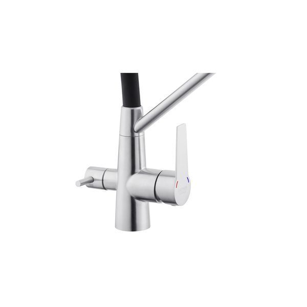 Смеситель для кухни с подключением к фильтру Kroner KRP Edelstahl Klassisch - ESG03817BLK CV027936 фото
