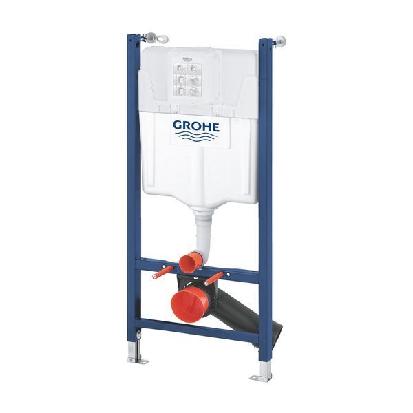 Комплект 4 в 1: Інсталяція Grohe QuickFix Solido 2 в 1 38971000 + Панель змиву для унітаза Grohe QuickFix Even 389662430 + Унітаз безободковий Kroner Oker WHI533536 RIMLESS з сидінням Slim Duroplast /Soft-close /Quick relase KO533536WHIR (38971966243KO53R CV036762 фото