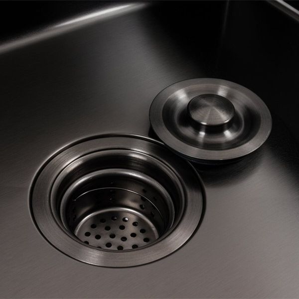 Комплект кухонной мойки Valeso 60х50HM PVD ST08 Grafite SL73540 фото