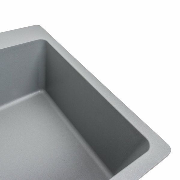 Гранітна мийка для кухні Platinum 7850 Bogema матова (сірий металік) 38737 фото