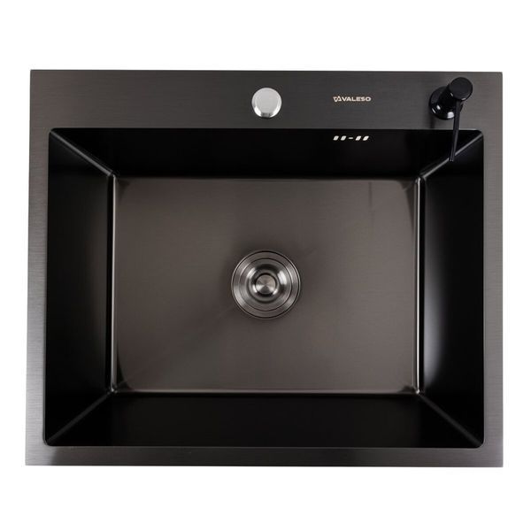 Комплект кухонной мойки Valeso 60х50HM PVD ST08 Grafite SL73540 фото