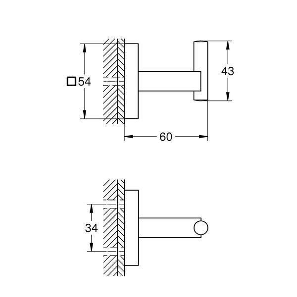 Крючок для ванной комнаты Grohe QuickFix Start Cube 409612430 CV033754 фото