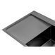 Комплект кухонної мийки Kroner KRP Schwarze 78х49HM PVD ST08 Grafite SL48543 фото 8