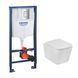Комплект 4 в 1: Інсталяція Grohe Rapid SL 3 в 1 38772001 + Унітаз безободковий Kroner Eifel WHI483429 TORNADO з сидінням Slim Duroplast / Soft-close / Quick relase KE483429WHIT (38772001KE483429) CV033823 фото 2