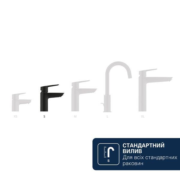 Змішувач для раковини Grohe QuickFix Dice S-Size 1018572430 з донним клапаном CV036200 фото