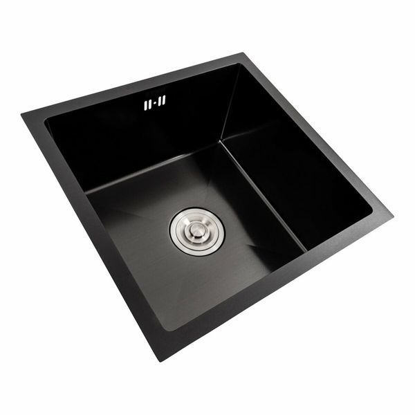 Кухонна мийка PVD чорна СМ 44*44 Platinum Handmade (монтаж під стільницю) 44551 фото