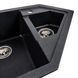 Гранітна мийка для кухні Platinum 9950 PANDORA матовий Карбон 39977 фото 3
