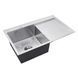 Комплект кухонной мойки Kroner KRP Geb&uuml;rstet 78х49LHM BLK04 nichel SL54729 фото 5