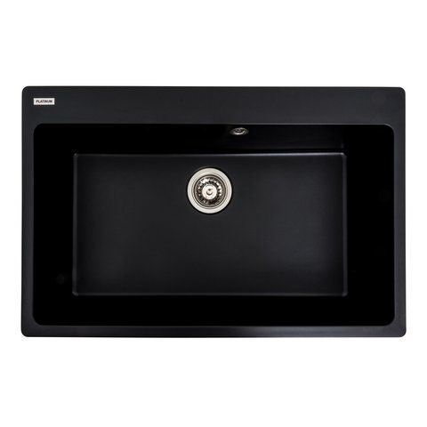 Гранитная мойка для кухни Platinum 7850 Bogema матовая (черная) 38743 фото