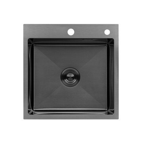 Кухонна мийка Kroner KRP Schwarze - 5050HM PVD (3.0/1.0 мм) CV022793 фото