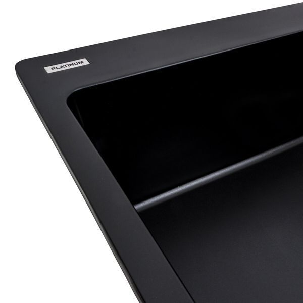 Гранитная мойка для кухни Platinum 7850 Bogema матовая (черная) 38743 фото