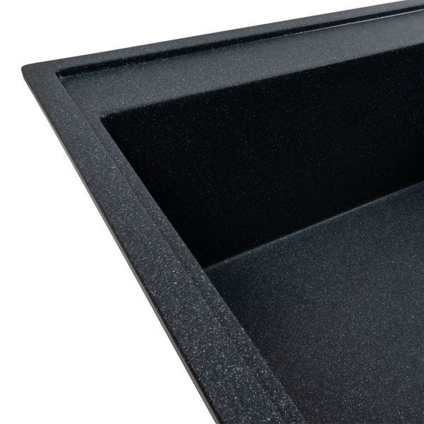 Гранитная мойка для кухни Platinum 7950 AZURIT матовый Антрацит 41060 фото