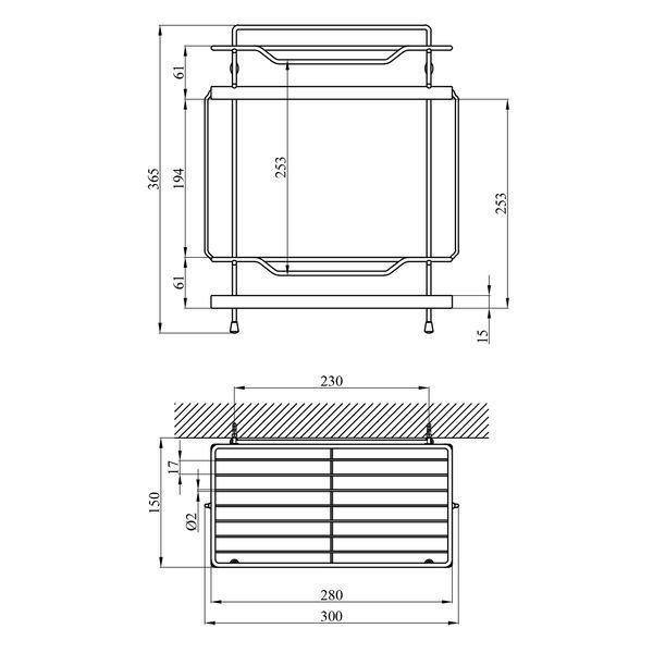 Полка для ванной комнаты Kroner KRM Rizze - ACC330-2 CV022915 фото