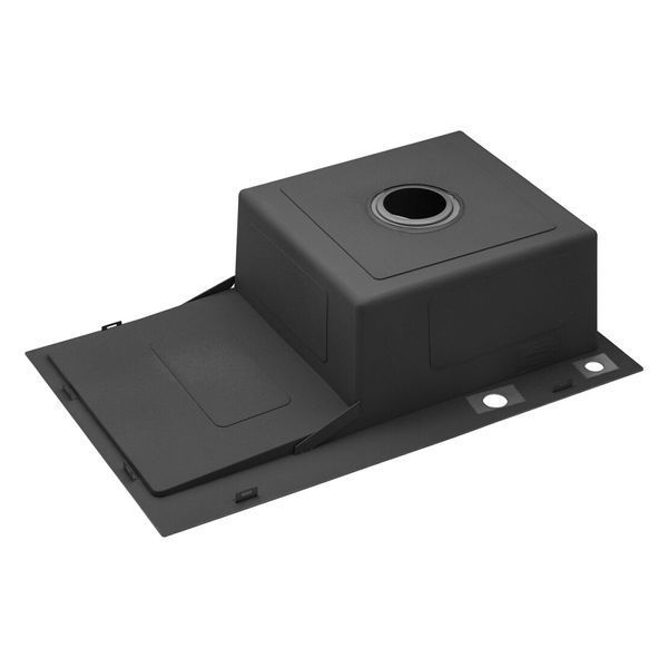Комплект кухонної мийки Kroner KRP Geb&uuml;rstet 78х49RHM BLK04 nichel SL54728 фото