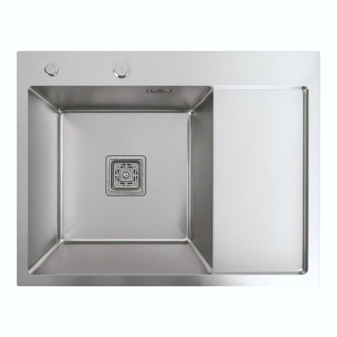 Мийка Platinum Handmade 650x500x230 L нержавійка (квадратний сифон 3,0/1,0) 37680 фото