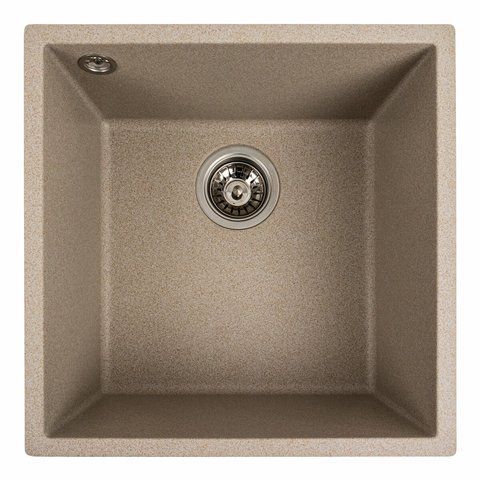 Гранитная мойка для кухни Platinum 4040 RUBA матовая сафари 41645 фото