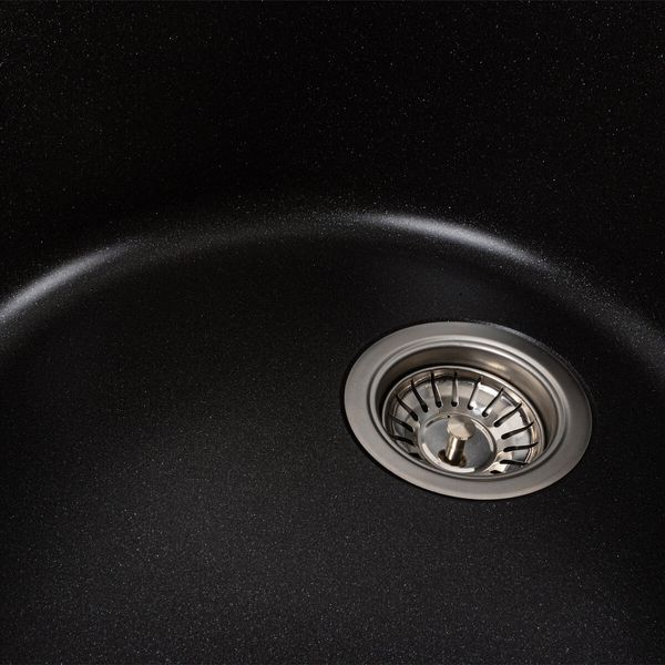 Гранитная мойка для кухни Platinum 7750 LIRA матовый Морион 41577 фото