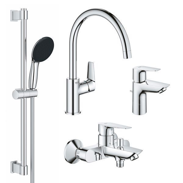Комплект смесителей для ванной комнаты и кухни Grohe QuickFix Start Edge UA202501SK CV030625 фото