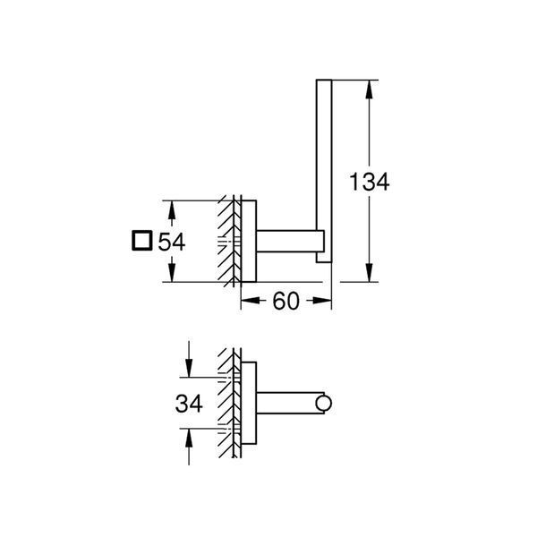 Держатель для запасного рулона бумаги Grohe QuickFix Start Cube 40979000 CV033422 фото