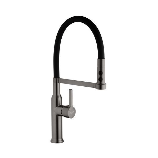 Комплект кухонной мойки Kroner KRP Schwarze 78х49LHM PVD ST07 Grafite SL44791 фото