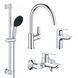 Комплект смесителей для ванной комнаты и кухни Grohe QuickFix Start Edge UA202501SK CV030625 фото 5