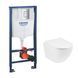 Комплект 4 в 1: Инсталляция Grohe Rapid SL 3 в 1 38772001 + Унитаз безободковый Kroner Harz WHI523632 RIMLESS с сиденьем Slim Duroplast / Soft-close / Quick relase KH523632WHIR (38772001KH523632) CV033826 фото 3