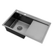Комплект кухонной мойки Kroner KRP Schwarze 78х49LHM PVD ST07 Grafite SL44791 фото 5