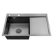 Комплект кухонной мойки Kroner KRP Schwarze 78х49LHM PVD ST07 Grafite SL44791 фото 4