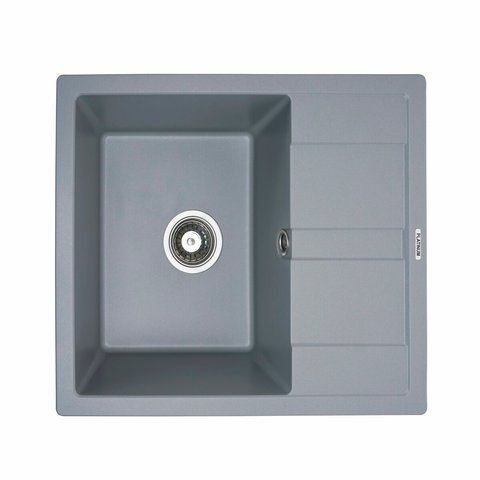 Гранітна мийка для кухні Platinum ARIA 5851 матова Сірий металік 48943 фото