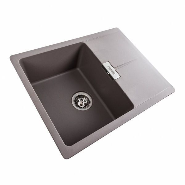 Гранітна мийка для кухні Platinum 6250 ZIRKONE матова Дюна 41581 фото