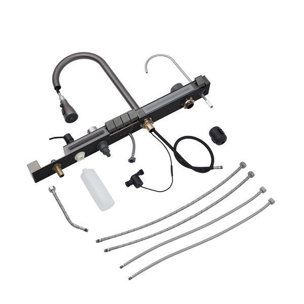Кухонна мийка Kroner KRP Schwarze - SET7546ARTHM PVD (3.0/0.8 мм) CV033375 фото