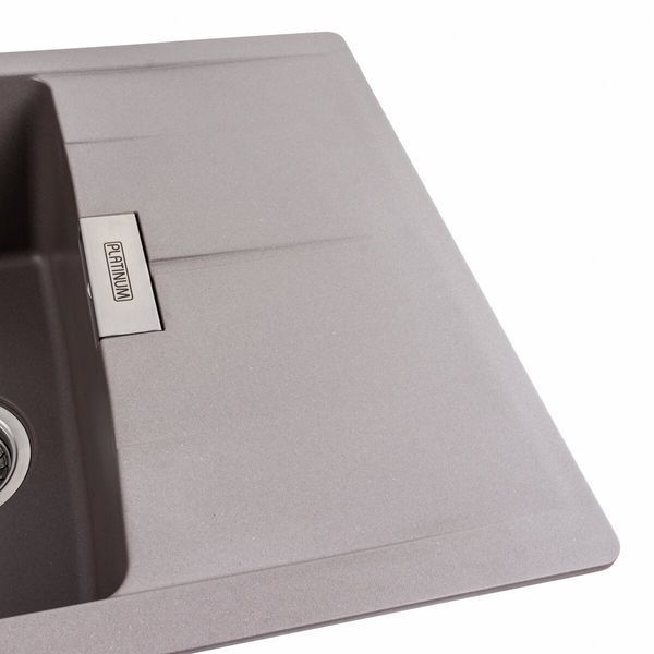 Гранітна мийка для кухні Platinum 6250 ZIRKONE матова Дюна 41581 фото