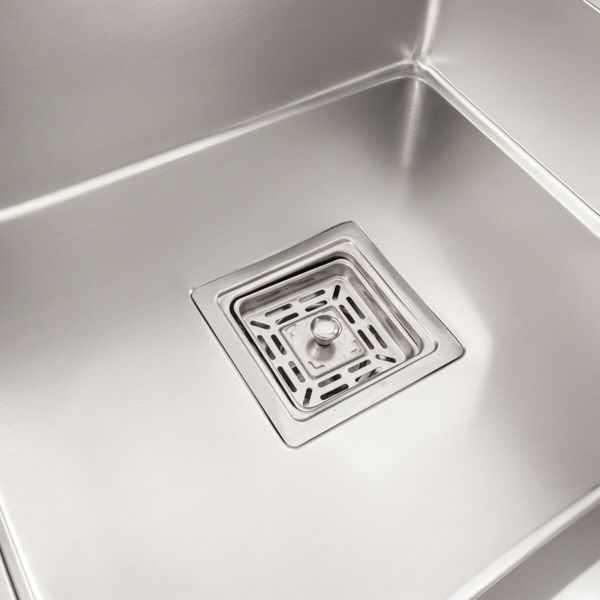 Мийка Platinum Handmade НSB 450x450x220 нержавійка (квадратний сифон.3,0/1,0) 38085 фото