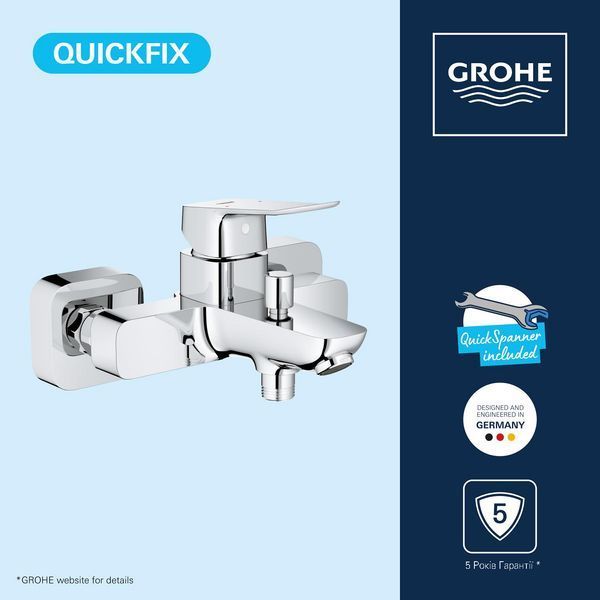 Смеситель для ванны Grohe QuickFix Dice 1018720000 CV036208 фото
