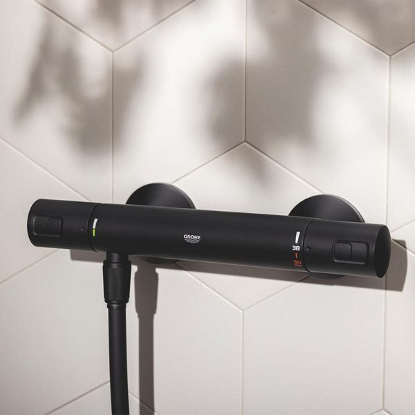 Змішувач термостатичний для душу Grohe QuickFix Start Black UA303908T2 CV034630 фото