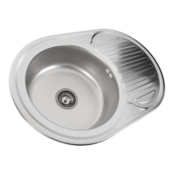 Кухонна мийка з нержавіючої сталі Platinum 7750 САТИН (0.6/170 мм) 11561 фото