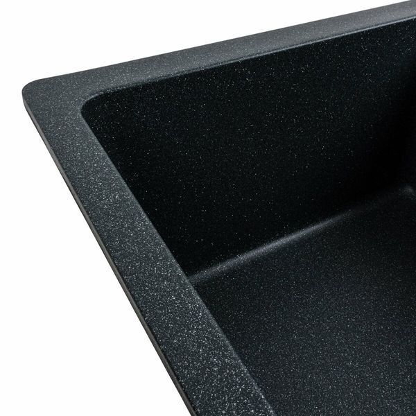 Гранітна мийка для кухні Platinum 6250 ZIRKONE матовий Антрацит 41582 фото