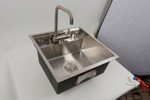 Кухонна мийка CM 50*50 прихована нержавійка Platinum Handmade 44557 фото
