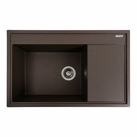 Гранитная мойка для кухни Platinum 7950 AZURIT матовая Темная скала 41073 фото