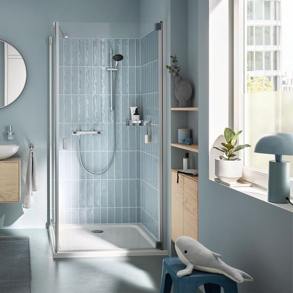 Набір змішувачів Grohe Quickfix термостат для душу з душовим гарнітуром Precision Flow THM та змішувач для раковини StartEdge S-Size UA202503TE CV030628 фото