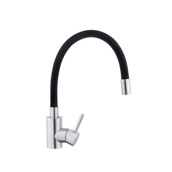 Смеситель для кухни с гибким изливом Kroner KRP Edelstahl Klassisch - ESG035BLK CV024353 фото