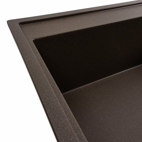Гранітна мийка для кухні Platinum 7950 AZURIT матова Темна скеля 41073 фото