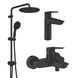 Набір змішувачів 3 в 1 для ванної кімнати Grohe QuickFix Start Black UA303305RM CV034632 фото 1