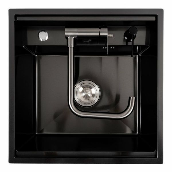 Кухонная мойка CM 50*50 скрытая PVD черная Platinum Handmade 44558 фото