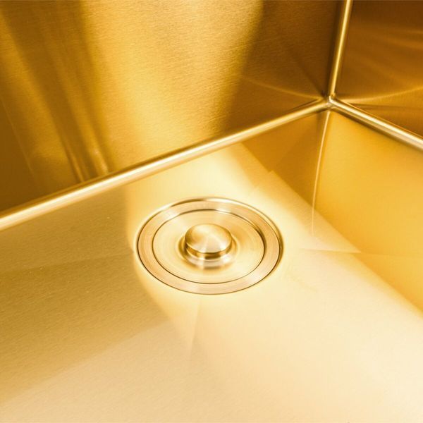Комплект кухонної мийки Platinum Handmade 60*50 PVD Gold pl23548 фото